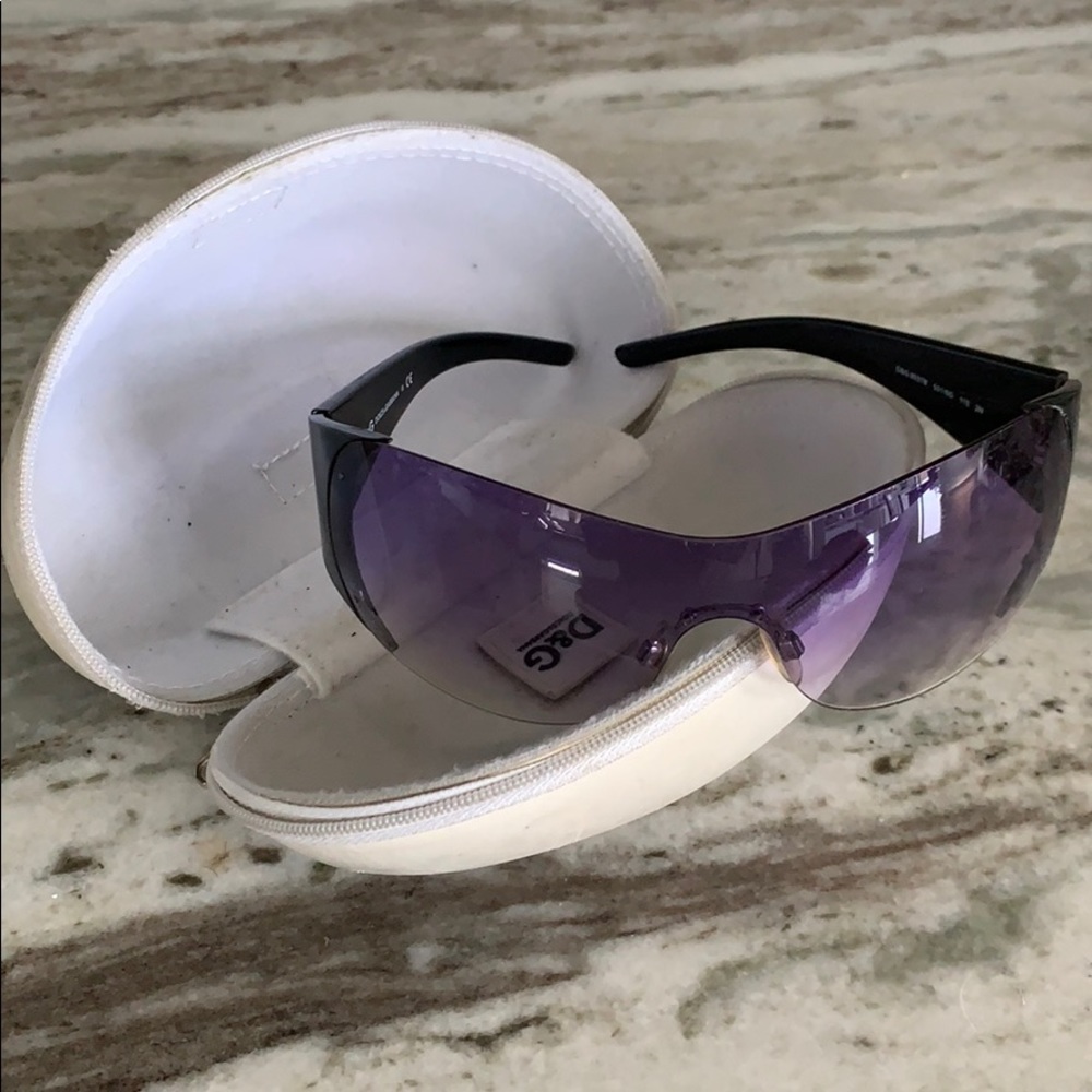 D&G Dolce & Gabbana Black Diamonte Sunglasses